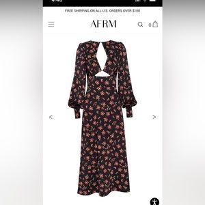 Afrm viola dress new with tags